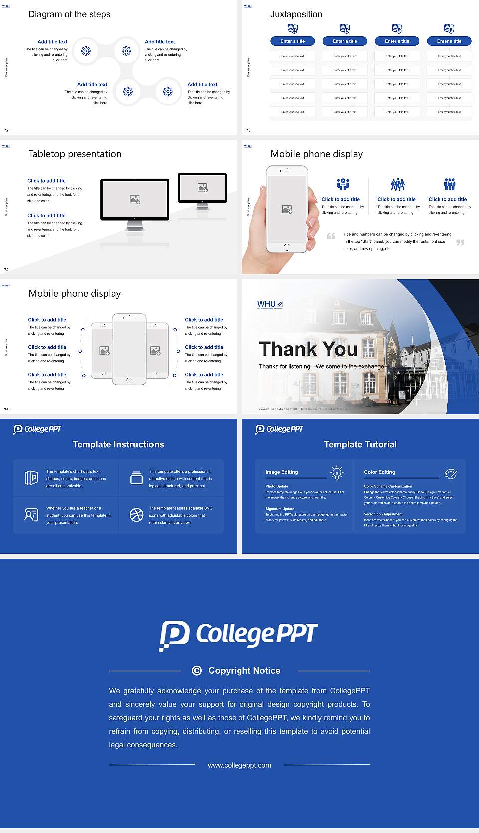 WHU – Otto Beisheim School of Management Competition/Entrepreneurship Contest PPT Template16:9 ratio PPT effect preview image9
