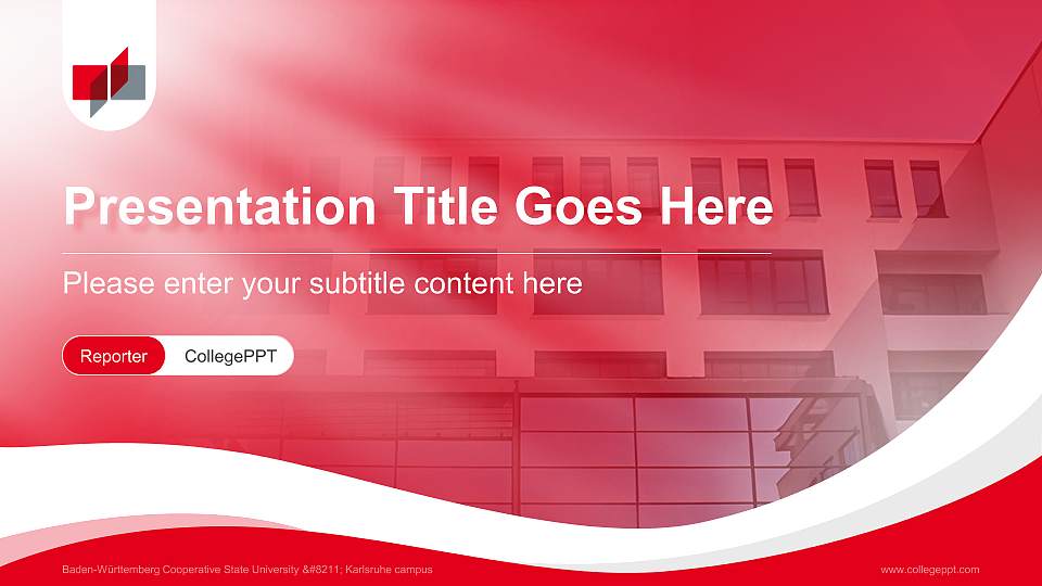 Baden-Württemberg Cooperative State University – Karlsruhe campus Lecture Sharing and Networking Event PPT Template16:9 ratio PPT effect preview image