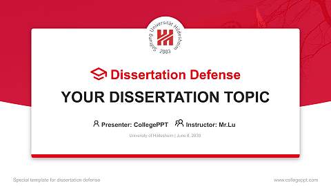 University of Hildesheim Graduation Thesis Defense PPT Template