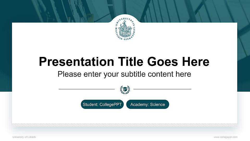 University of Lübeck National Scholarship Defense PPT Template16:9 ratio PPT effect preview image