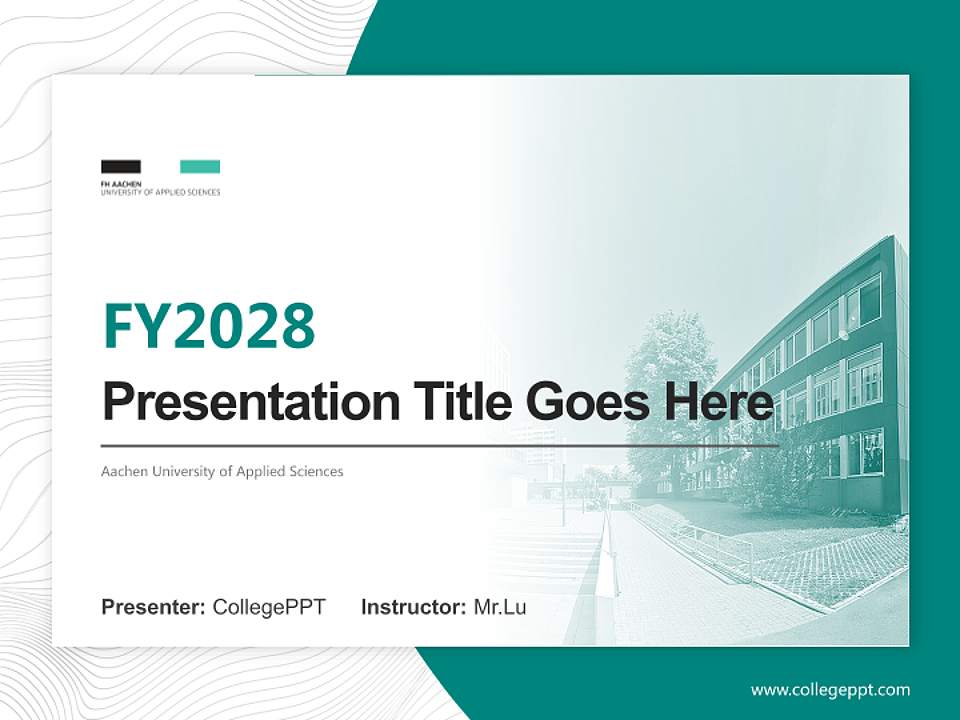 Aachen University of Applied Sciences Academic Presentation/Research Findings Report PPT Template4:3 ratio PPT effect preview image5