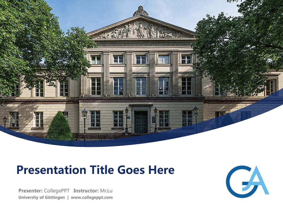 University of Göttingen Course/Courseware Creation PPT Template4:3 ratio PPT effect preview image5