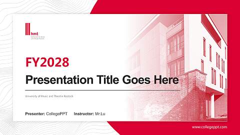 University of Music and Theatre Rostock Academic Presentation/Research Findings Report PPT Template