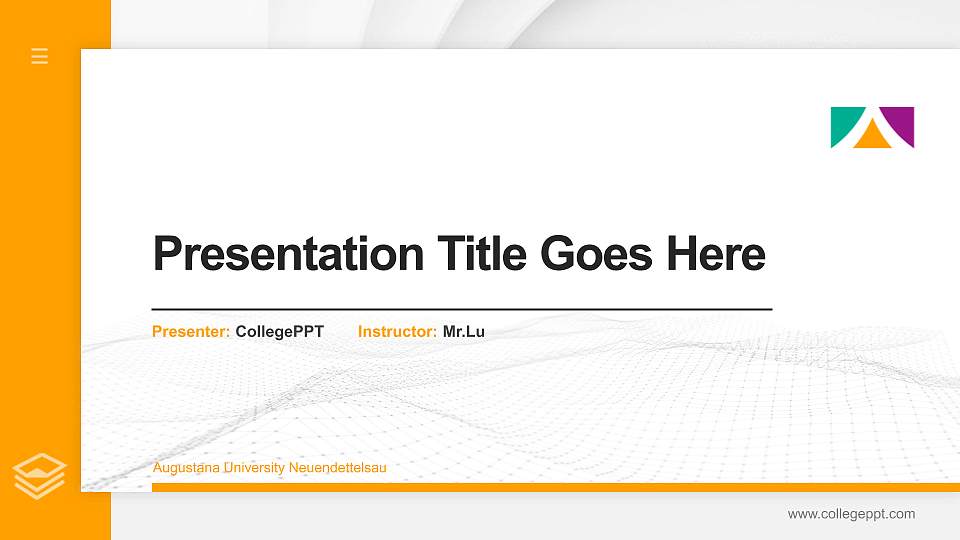 Augustana University Neuendettelsau Thesis Proposal/Graduation Defense PPT Template16:9 ratio PPT effect preview image