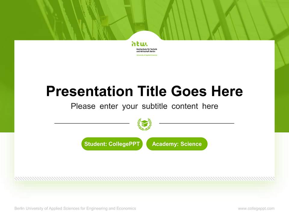 Berlin University of Applied Sciences for Engineering and Economics National Scholarship Defense PPT Template4:3 ratio PPT effect preview image4