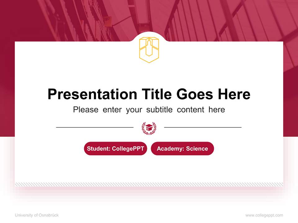 University of Osnabrück National Scholarship Defense PPT Template4:3 ratio PPT effect preview image4