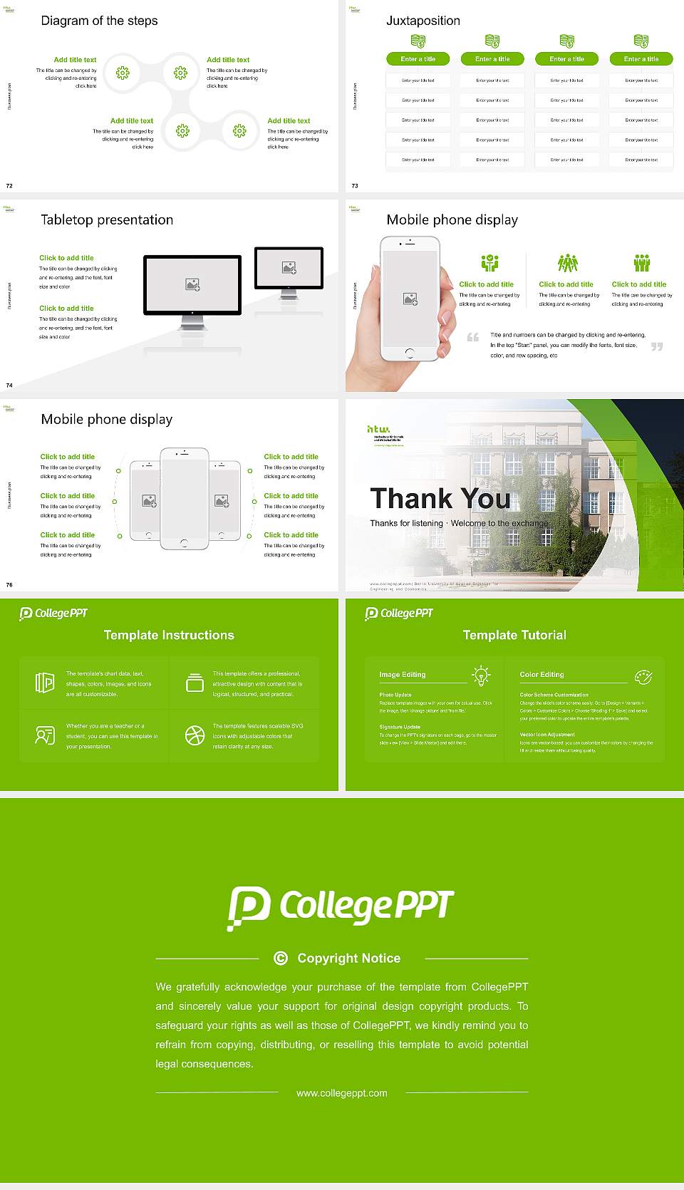 Berlin University of Applied Sciences for Engineering and Economics Competition/Entrepreneurship Contest PPT Template16:9 ratio PPT effect preview image9