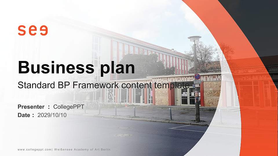 Weißensee Academy of Art Berlin Competition/Entrepreneurship Contest PPT Template16:9 ratio PPT effect preview image