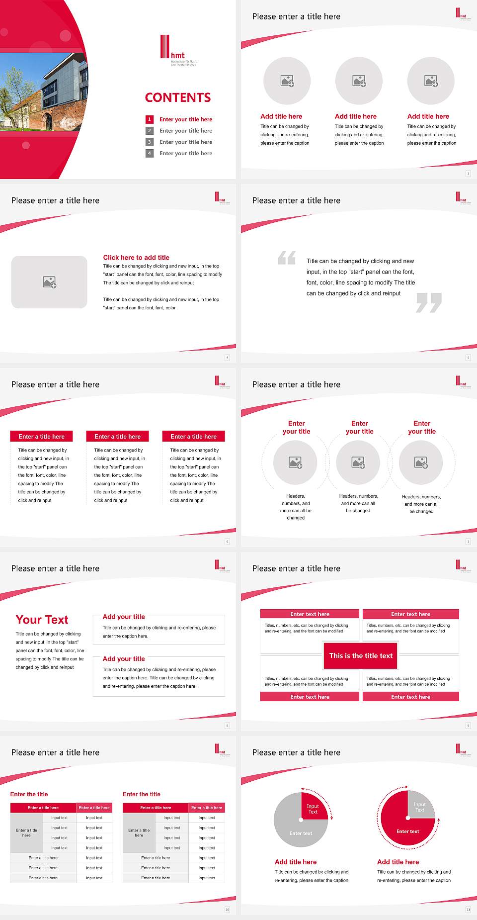 University of Music and Theatre Rostock Course/Courseware Creation PPT Template4:3 ratio PPT effect preview image2