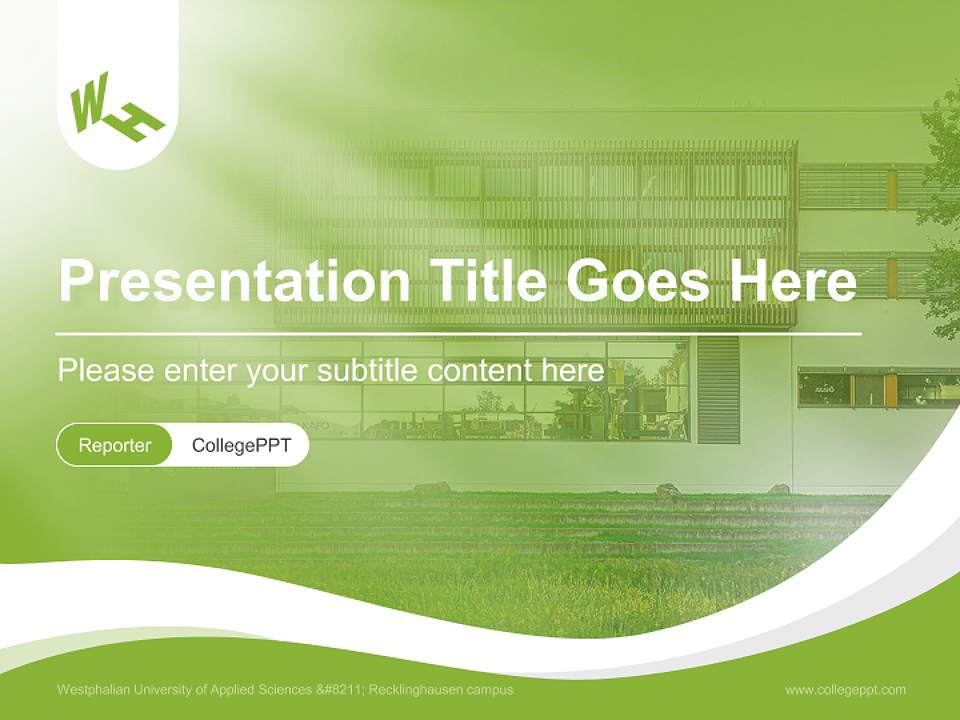 Westphalian University of Applied Sciences – Recklinghausen campus Lecture Sharing and Networking Event PPT Template4:3 ratio PPT effect preview image4