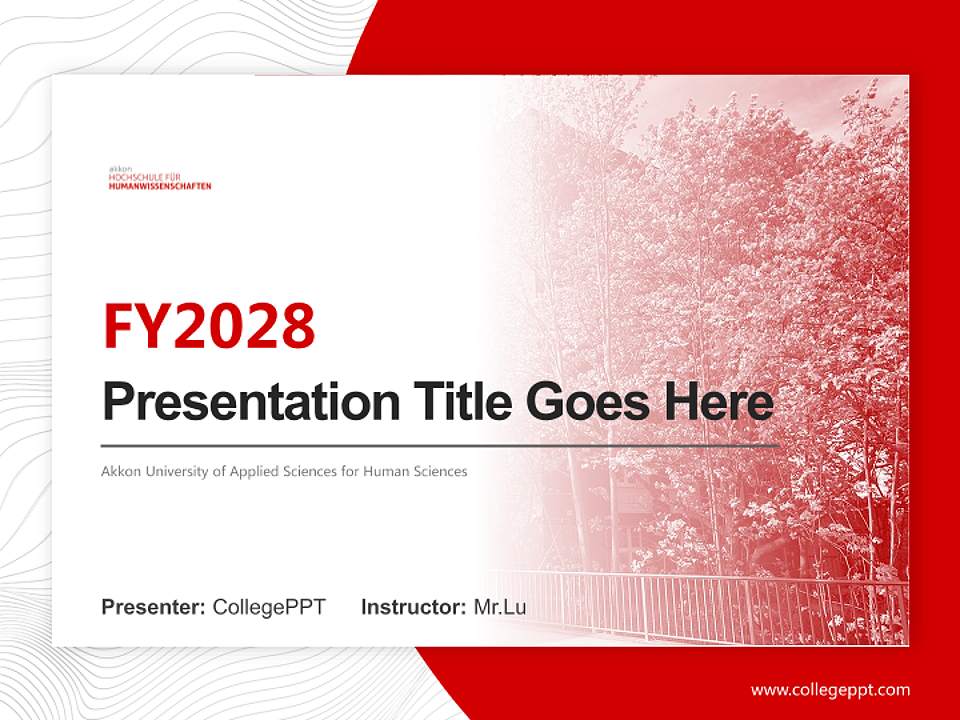 Akkon University of Applied Sciences for Human Sciences Academic Presentation/Research Findings Report PPT Template4:3 ratio PPT effect preview image5