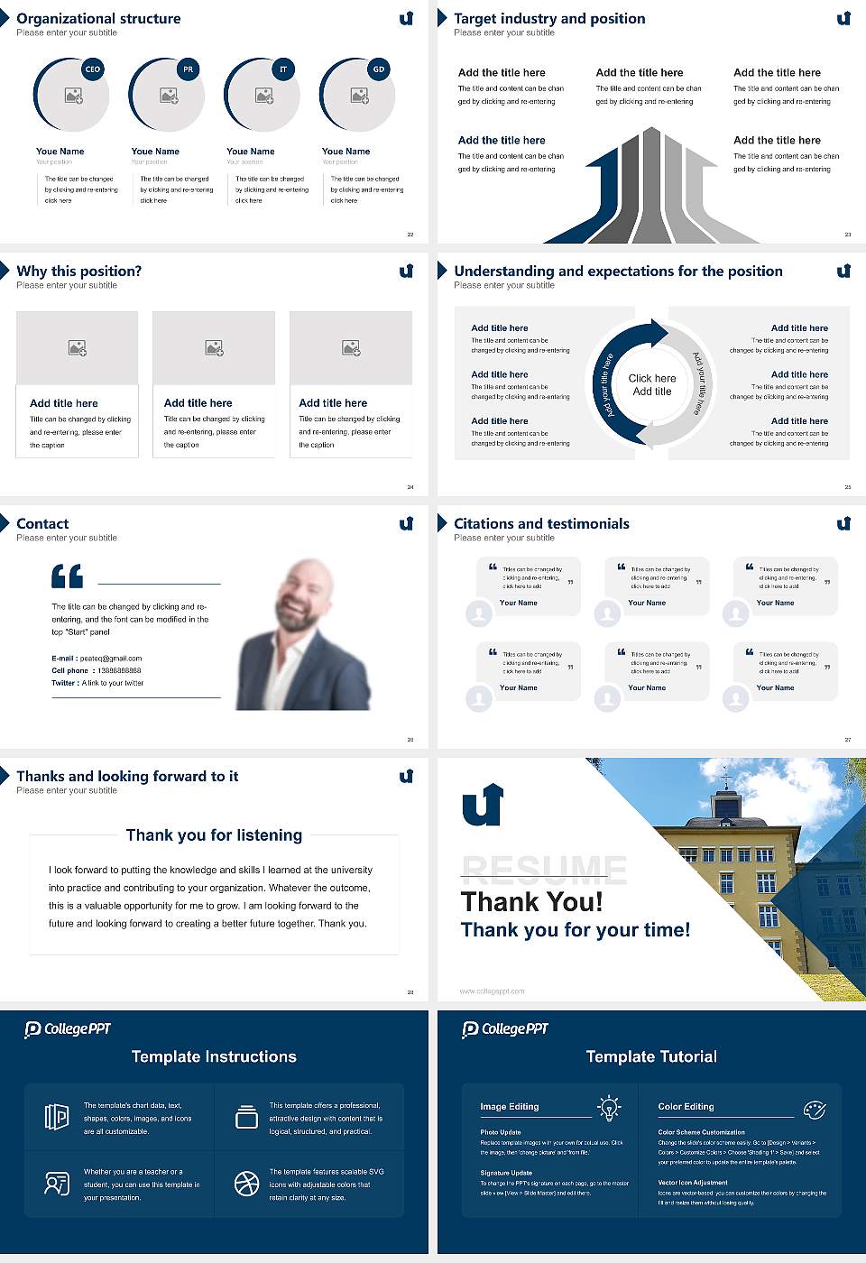 University of Siegen – Emmy Noether campus Resume PPT Template16:9 ratio PPT effect preview image4