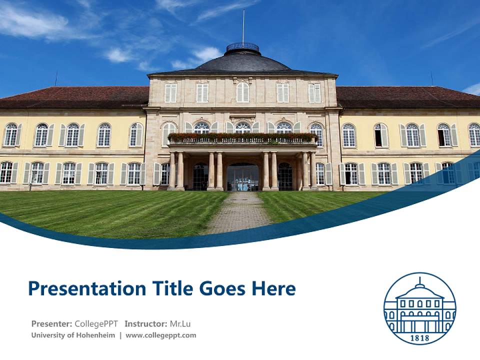 University of Hohenheim Course/Courseware Creation PPT Template4:3 ratio PPT effect preview image5