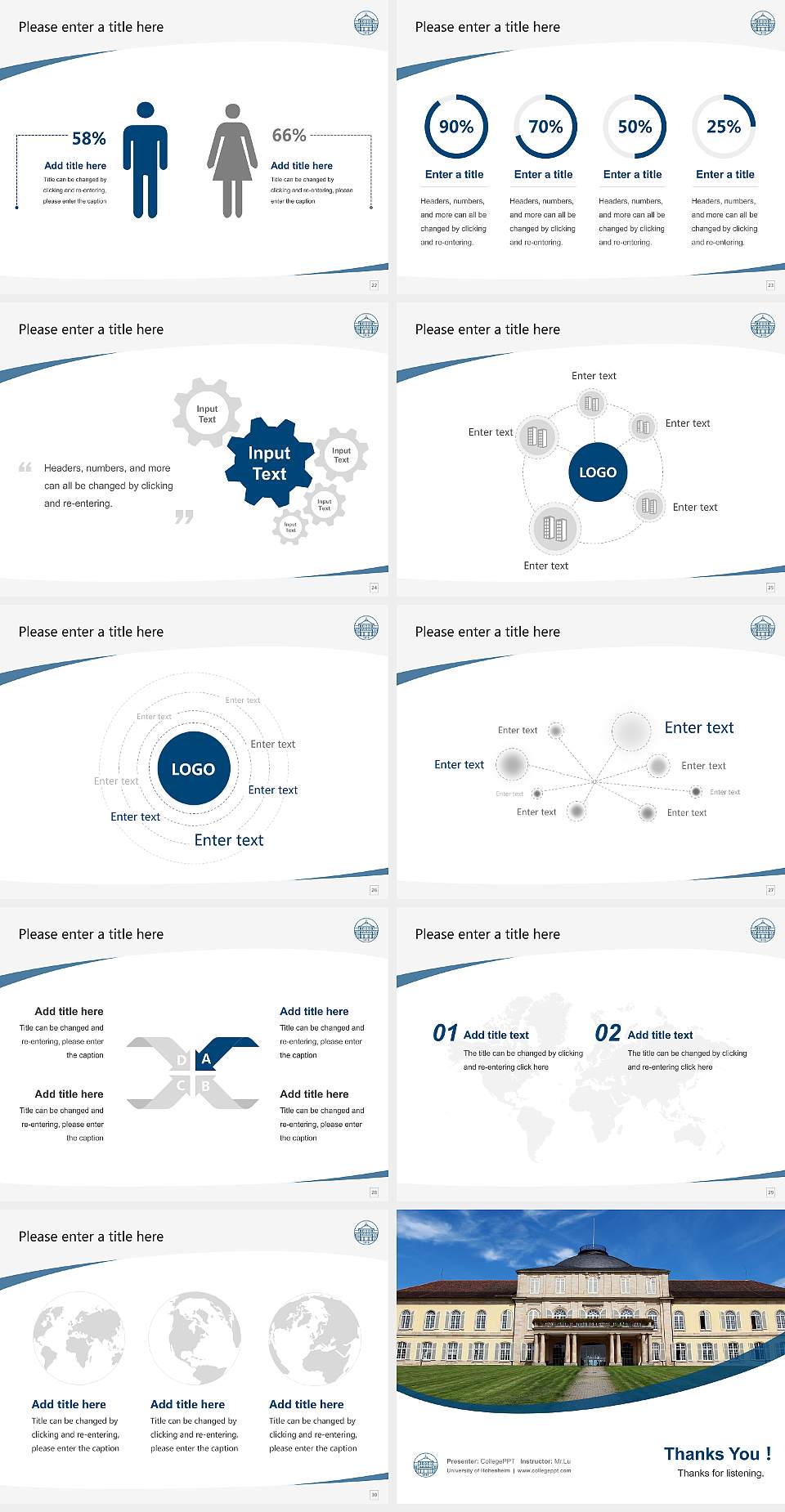 University of Hohenheim Course/Courseware Creation PPT Template4:3 ratio PPT effect preview image4