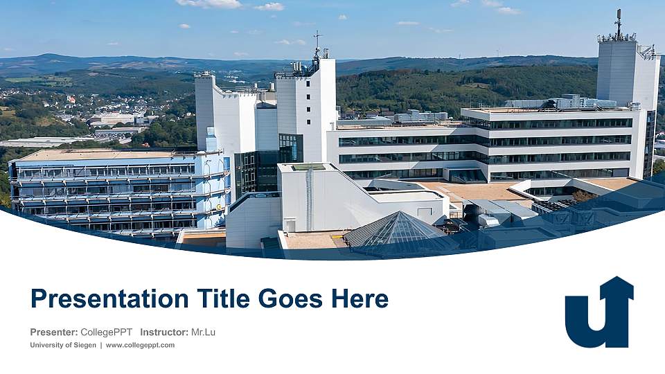 University of Siegen Course/Courseware Creation PPT Template16:9 ratio PPT effect preview image