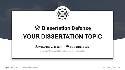 University of Stuttgart – Stadtmitte campus Graduation Thesis Defense PPT Template