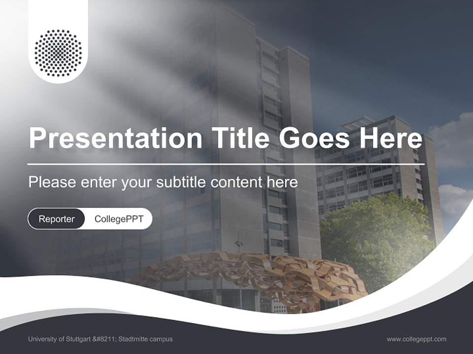University of Stuttgart – Stadtmitte campus Lecture Sharing and Networking Event PPT Template4:3 ratio PPT effect preview image4