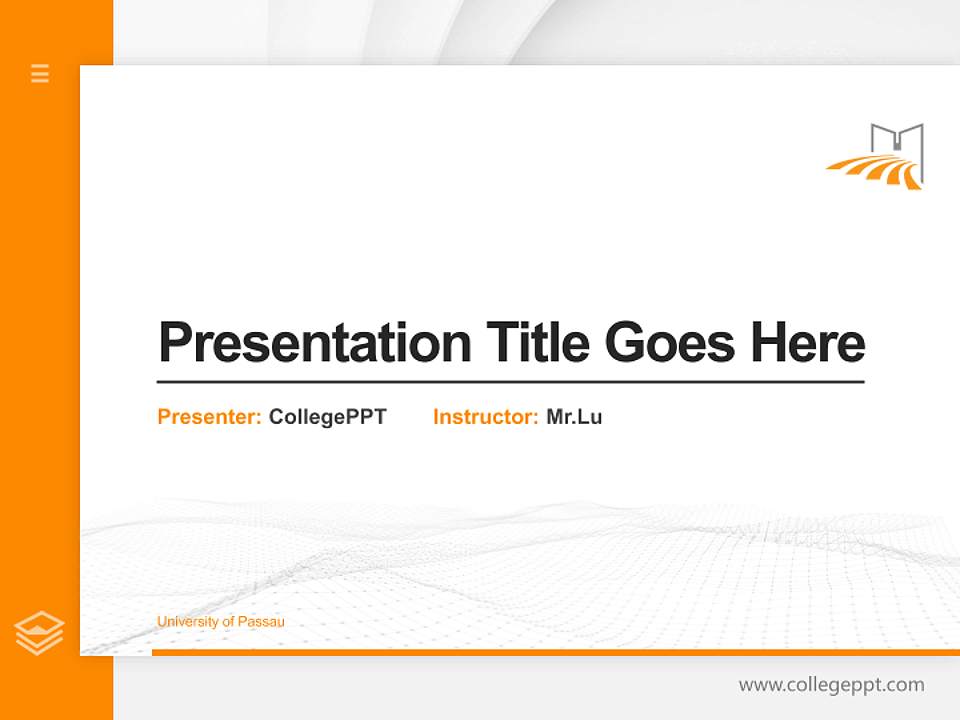 University of Passau Thesis Proposal/Graduation Defense PPT Template4:3 ratio PPT effect preview image5