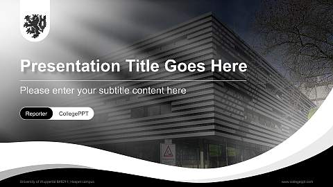 University of Wuppertal – Haspel campus Lecture Sharing and Networking Event PPT Template