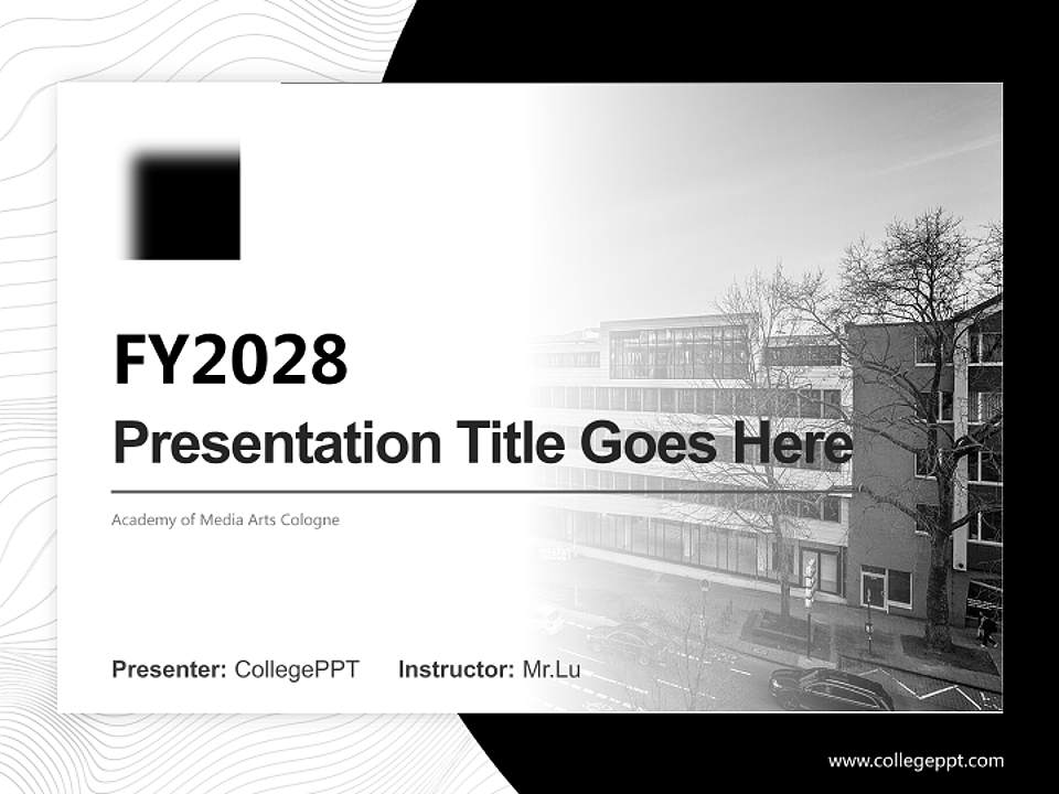 Academy of Media Arts Cologne Academic Presentation/Research Findings Report PPT Template4:3 ratio PPT effect preview image5