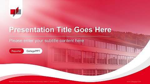 Baden-Württemberg Cooperative State University – Horb campus Lecture Sharing and Networking Event PPT Template