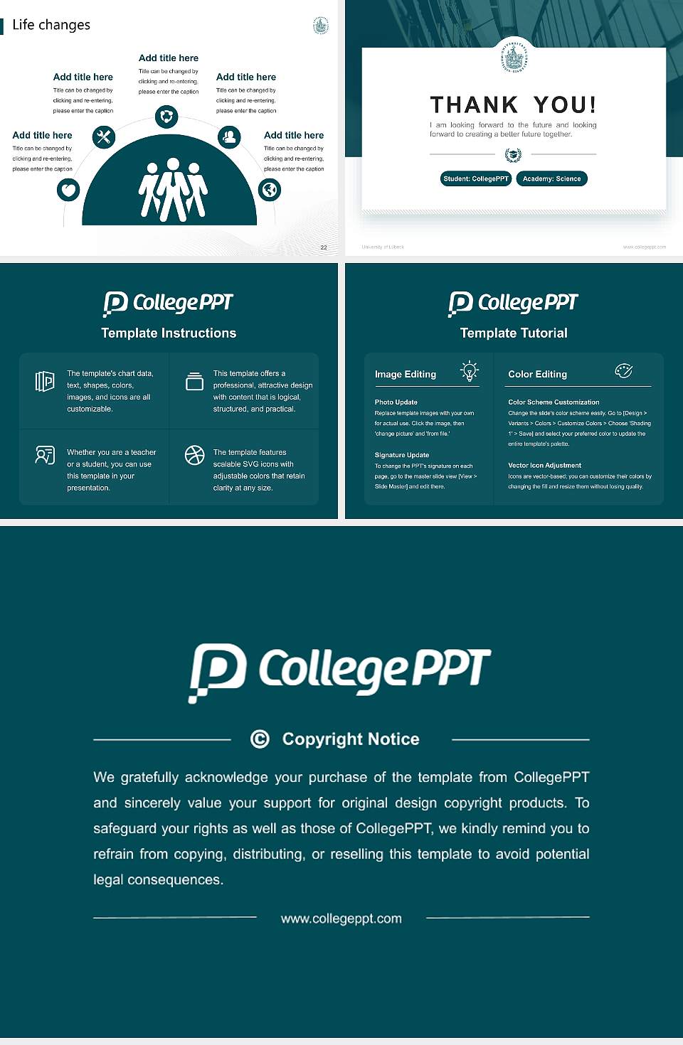 University of Lübeck National Scholarship Defense PPT Template4:3 ratio PPT effect preview image4