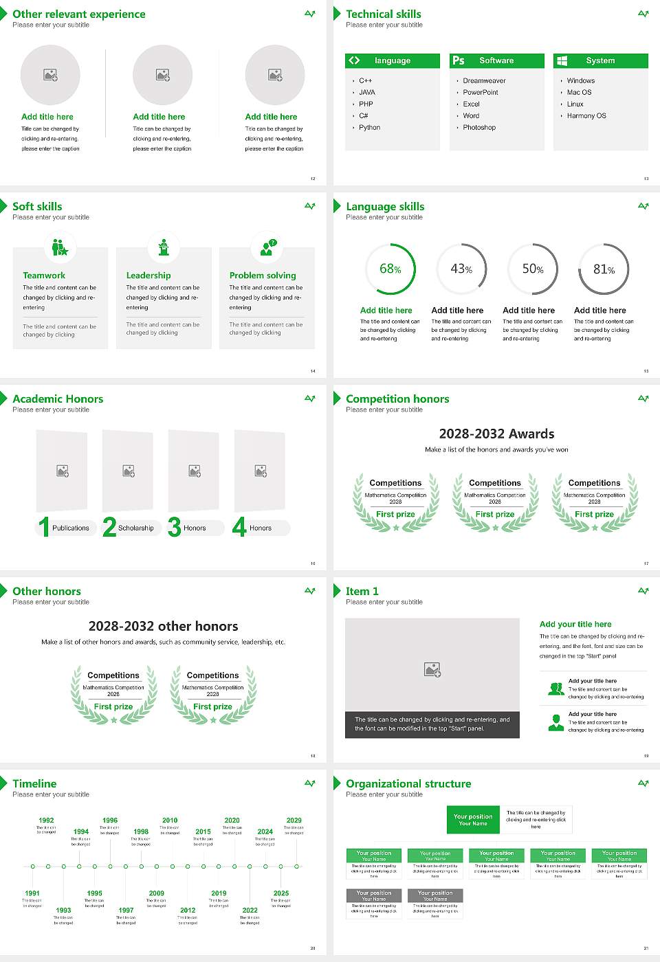 AKAD University Stuttgart – State Approved Resume PPT Template16:9 ratio PPT effect preview image3