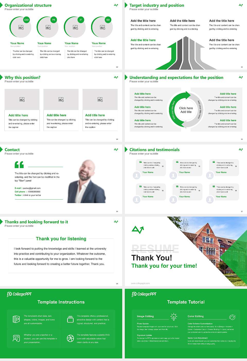 AKAD University Stuttgart – State Approved Resume PPT Template16:9 ratio PPT effect preview image4