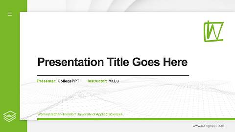 Weihenstephan-Triesdorf University of Applied Sciences Thesis Proposal/Graduation Defense PPT Template