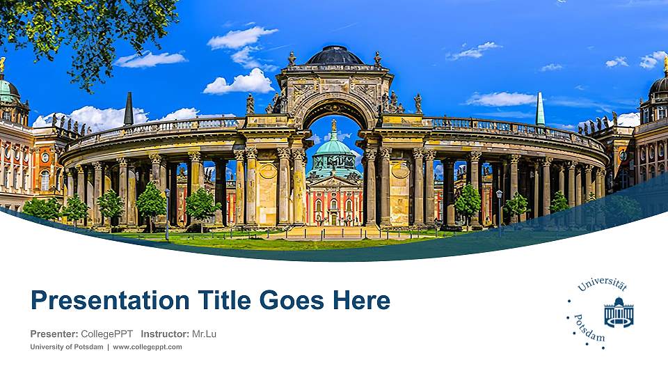 University of Potsdam Course/Courseware Creation PPT Template16:9 ratio PPT effect preview image