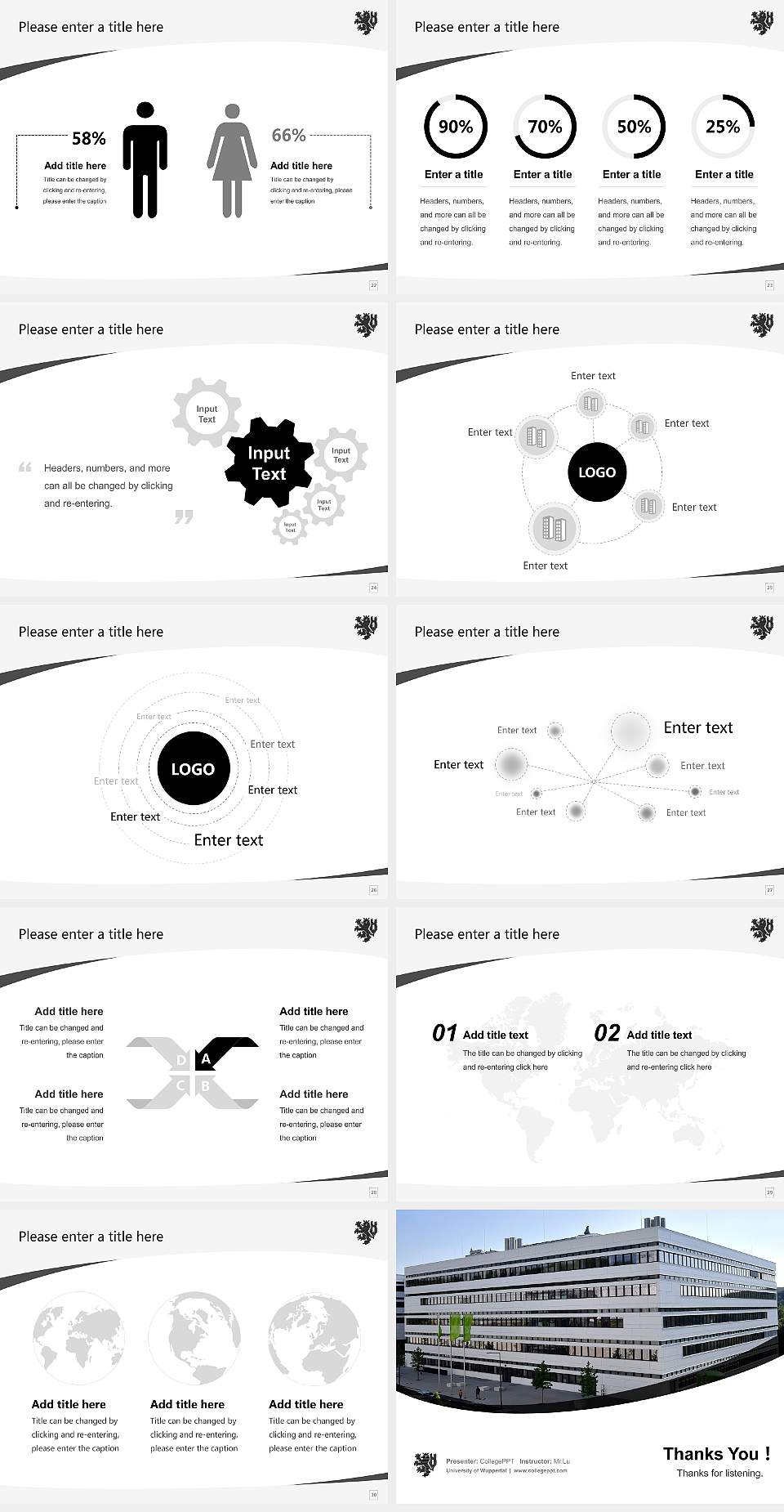 University of Wuppertal Course/Courseware Creation PPT Template4:3 ratio PPT effect preview image4