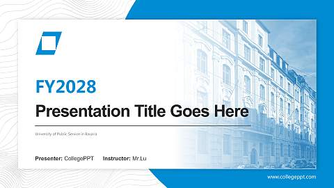 University of Public Service in Bavaria Academic Presentation/Research Findings Report PPT Template