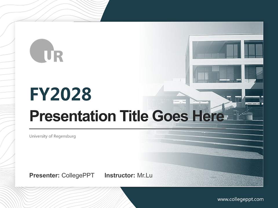 University of Regensburg Academic Presentation/Research Findings Report PPT Template4:3 ratio PPT effect preview image5