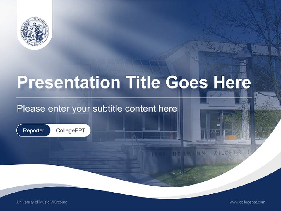 University of Music Würzburg Lecture Sharing and Networking Event PPT Template4:3 ratio PPT effect preview image4