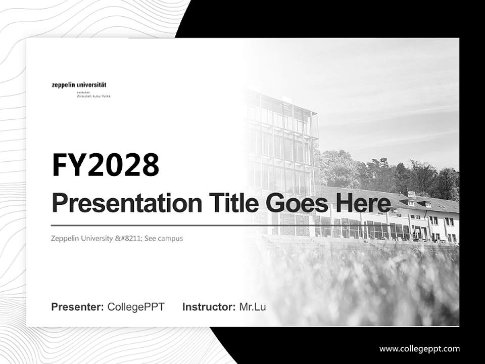 Zeppelin University – See campus Academic Presentation/Research Findings Report PPT Template4:3 ratio PPT effect preview image5