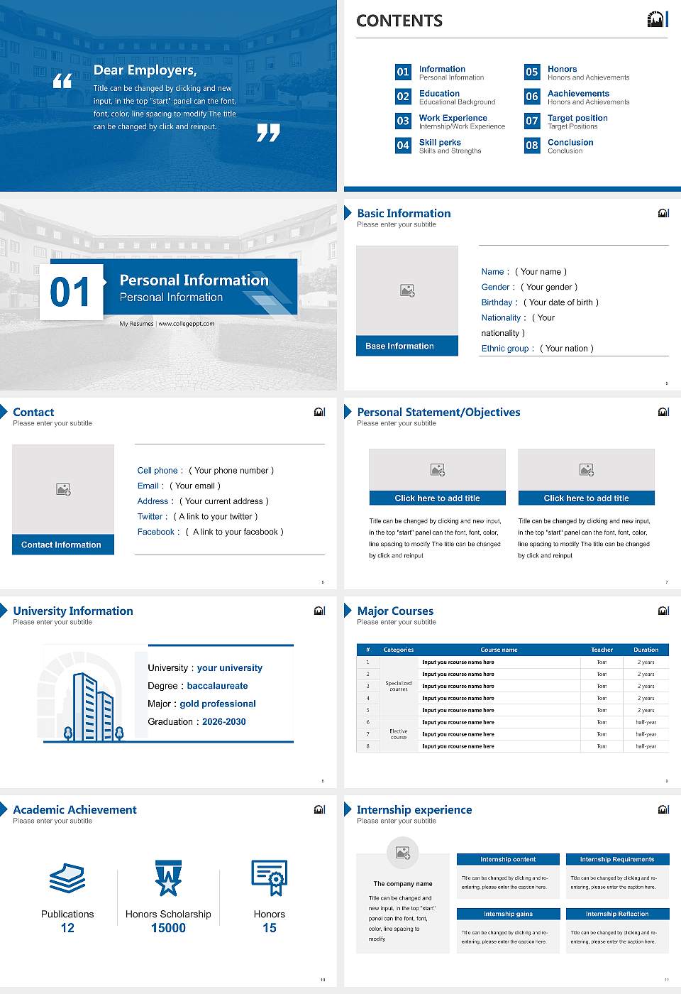 University of the German Bundesbank Resume PPT Template16:9 ratio PPT effect preview image2