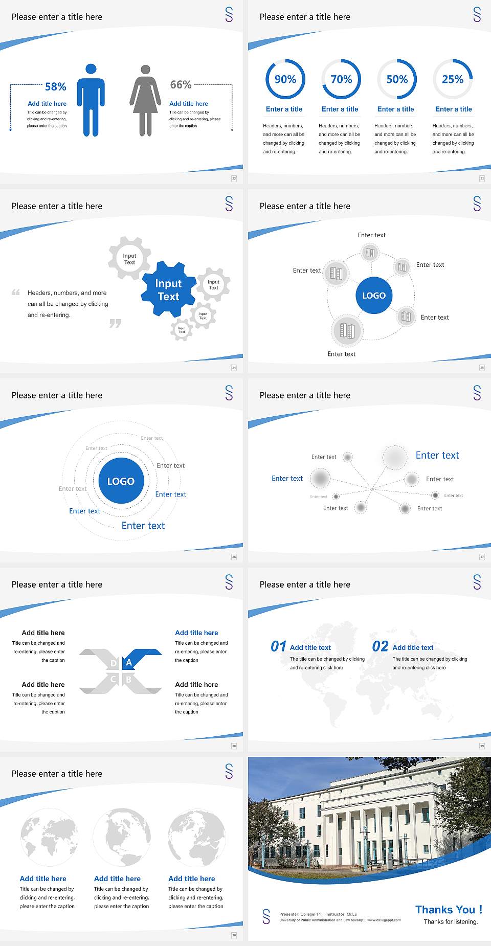University of Public Administration and Law Saxony Course/Courseware Creation PPT Template4:3 ratio PPT effect preview image4