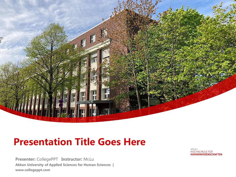 Akkon University of Applied Sciences for Human Sciences Course/Courseware Creation PPT Template4:3 ratio PPT effect preview image5