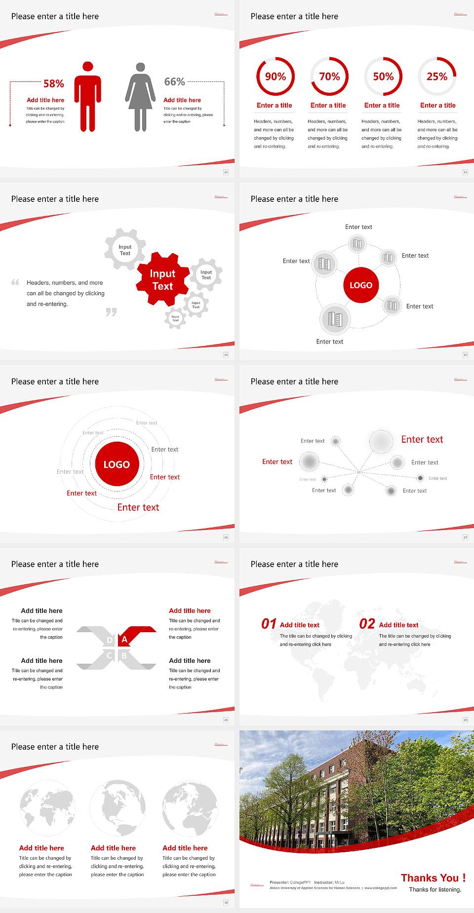 Akkon University of Applied Sciences for Human Sciences Course/Courseware Creation PPT Template4:3 ratio PPT effect preview image4