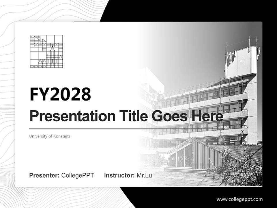 University of Konstanz Academic Presentation/Research Findings Report PPT Template4:3 ratio PPT effect preview image5