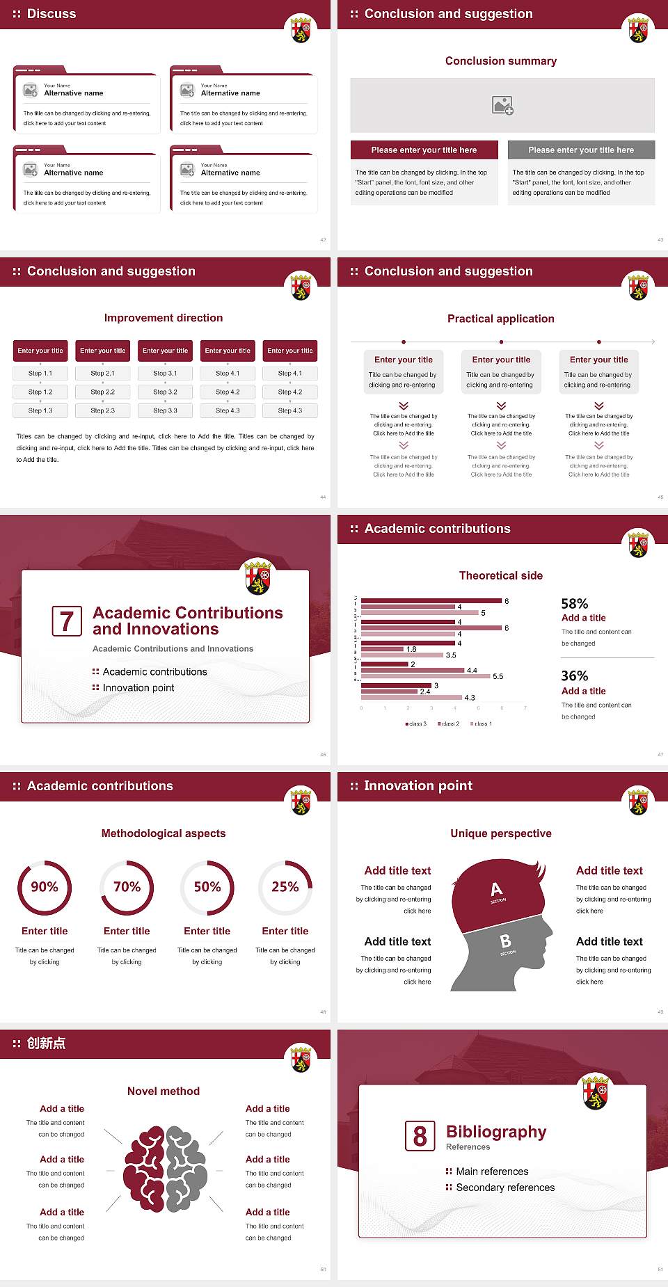 University of Public Administration Rhineland-Palatinate Graduation Thesis Defense PPT Template4:3 ratio PPT effect preview image6