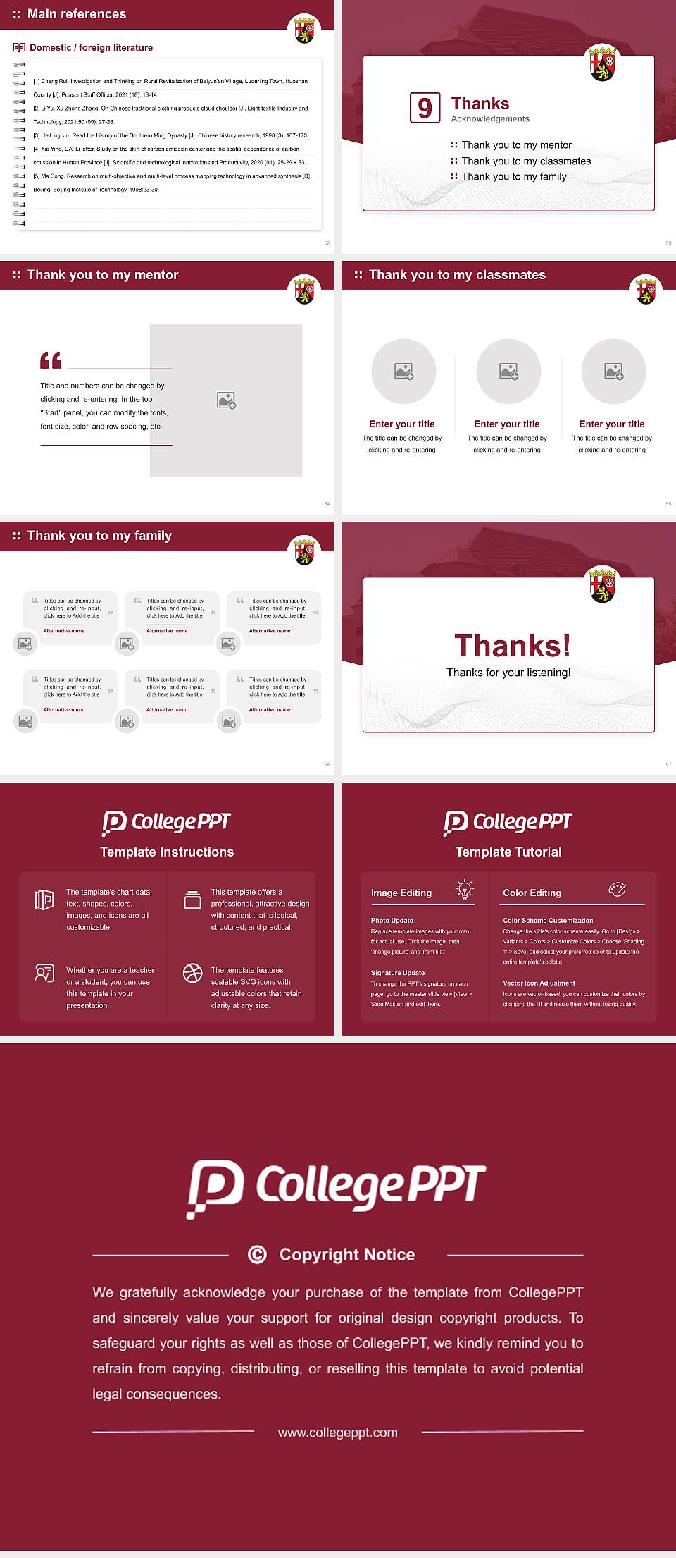 University of Public Administration Rhineland-Palatinate Graduation Thesis Defense PPT Template4:3 ratio PPT effect preview image7