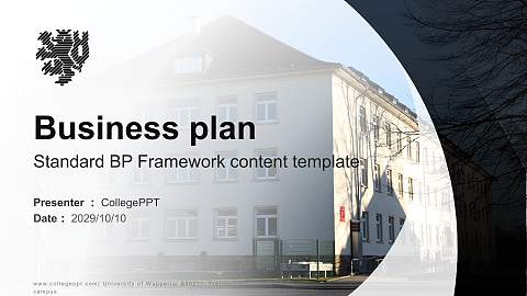 University of Wuppertal – Freudenberg campus Competition/Entrepreneurship Contest PPT Template