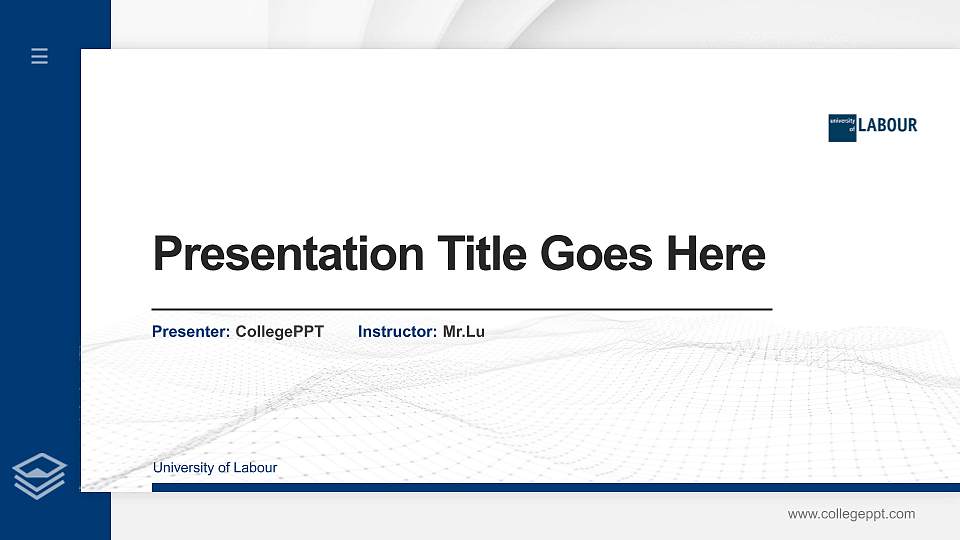 University of Labour Thesis Proposal/Graduation Defense PPT Template16:9 ratio PPT effect preview image