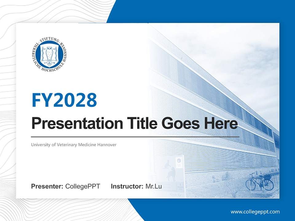 University of Veterinary Medicine Hannover Academic Presentation/Research Findings Report PPT Template4:3 ratio PPT effect preview image5