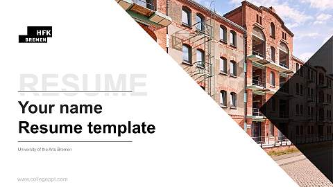 University of the Arts Bremen Resume PPT Template