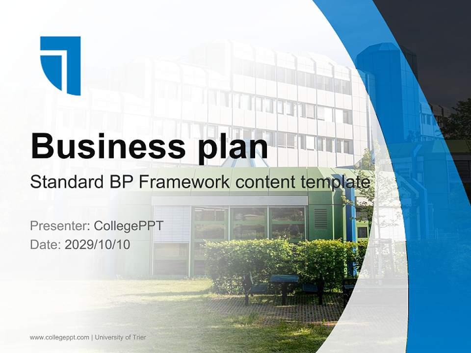 University of Trier Competition/Entrepreneurship Contest PPT Template4:3 ratio PPT effect preview image9