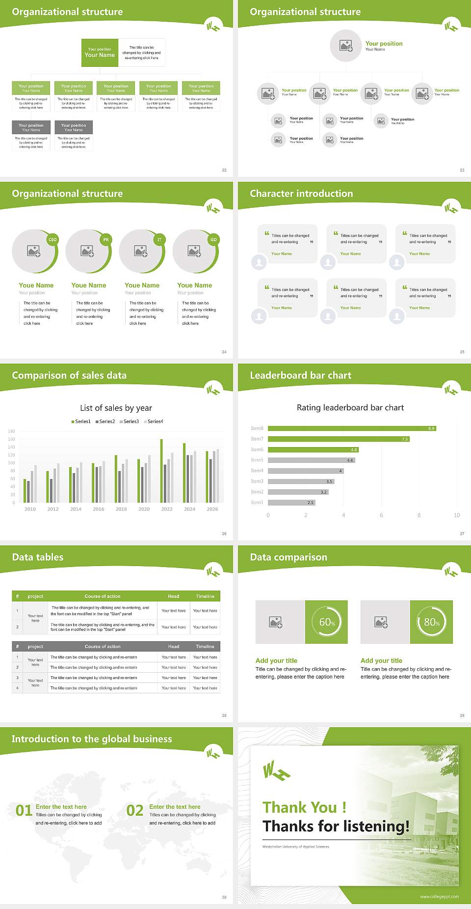 Westphalian University of Applied Sciences Academic Presentation/Research Findings Report PPT Template4:3 ratio PPT effect preview image4