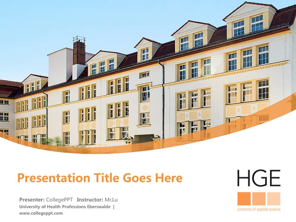 University of Health Professions Eberswalde Course/Courseware Creation PPT Template4:3 ratio PPT effect preview image5