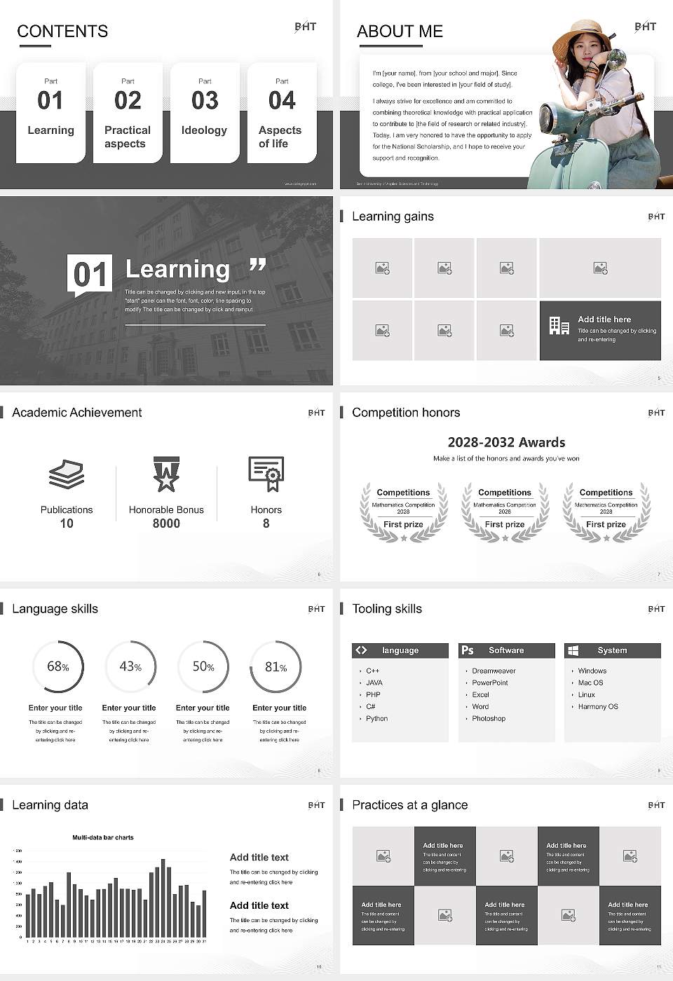 Berlin University of Applied Sciences and Technology National Scholarship Defense PPT Template16:9 ratio PPT effect preview image2